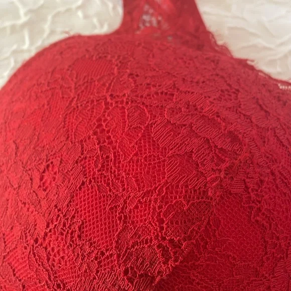 Red Lace Bra - Picture 2 of 5
